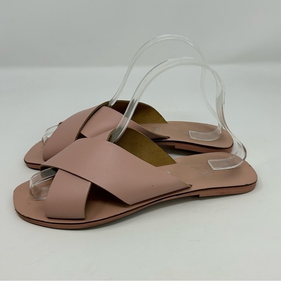Seychelles Light Blush Pink Leather Slide Sandals Size 7 Summer Casual - Picture 6 of 12